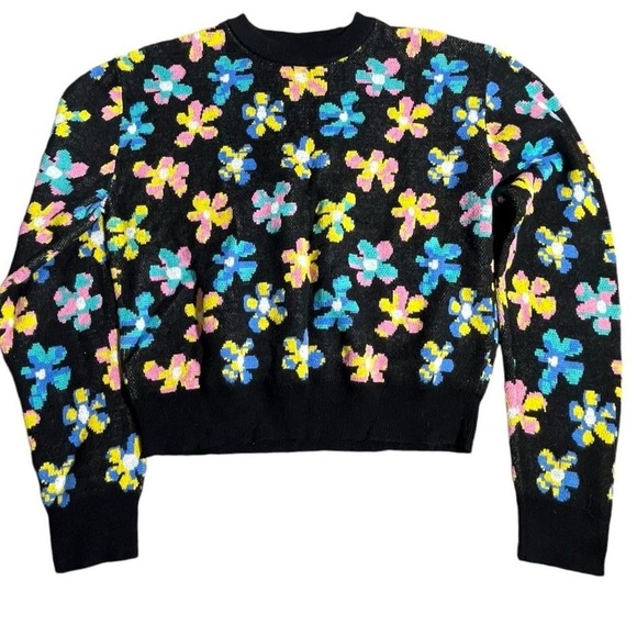 Black and multi-coloured floral sweater #floral #fall 
-aLab
-medium - Picture 2 of 6